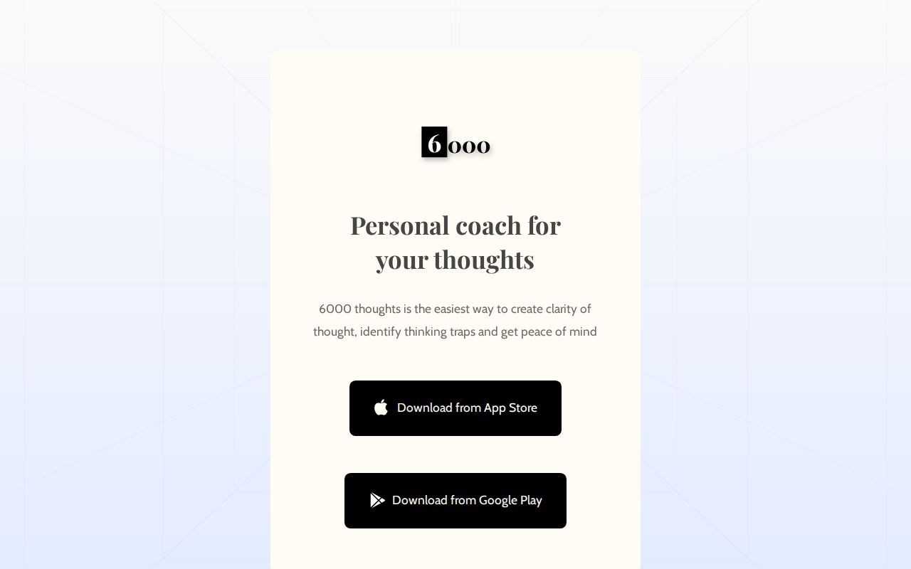 Skärmbild av 6000 Thoughts