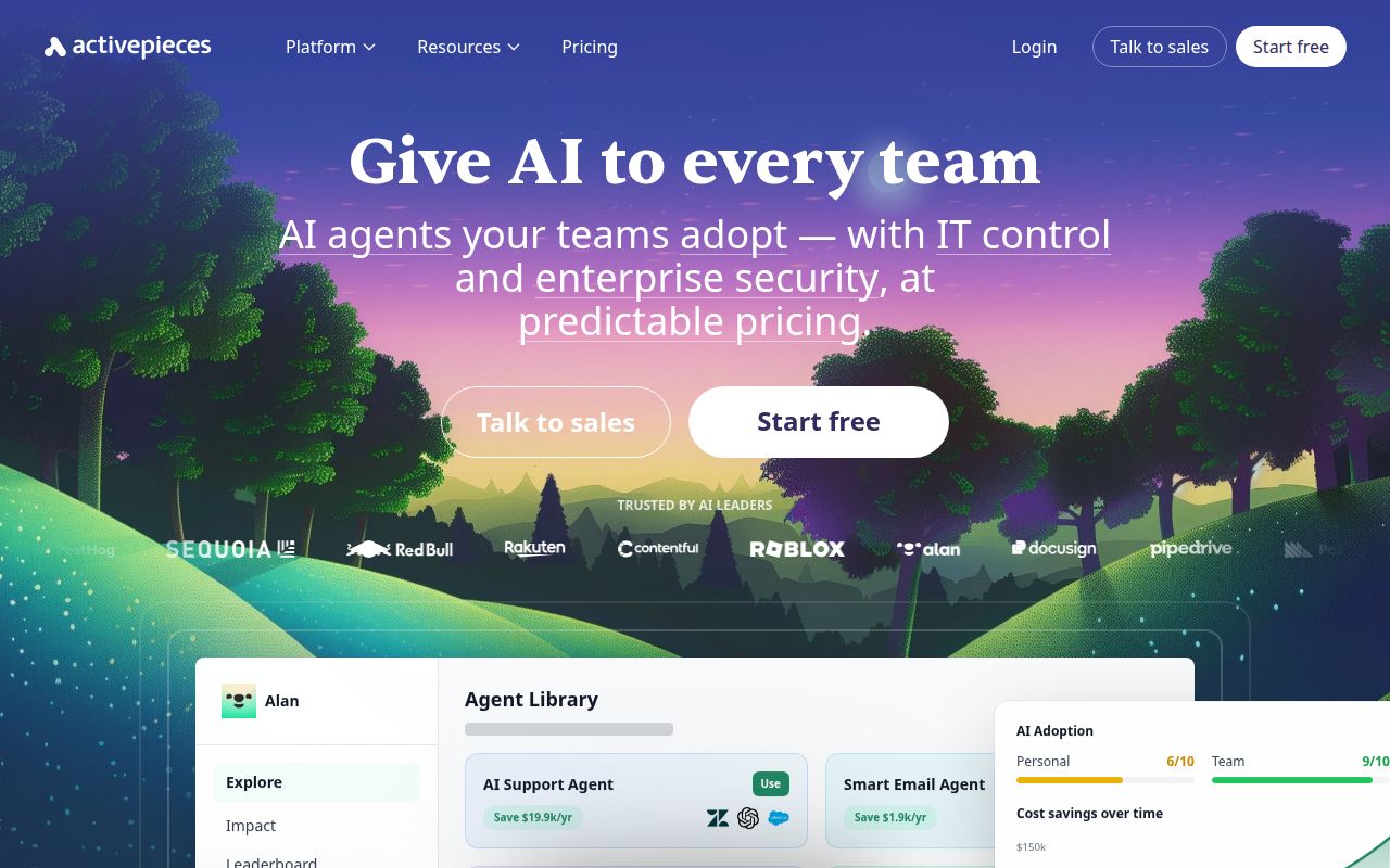 Skärmbild av Activepieces