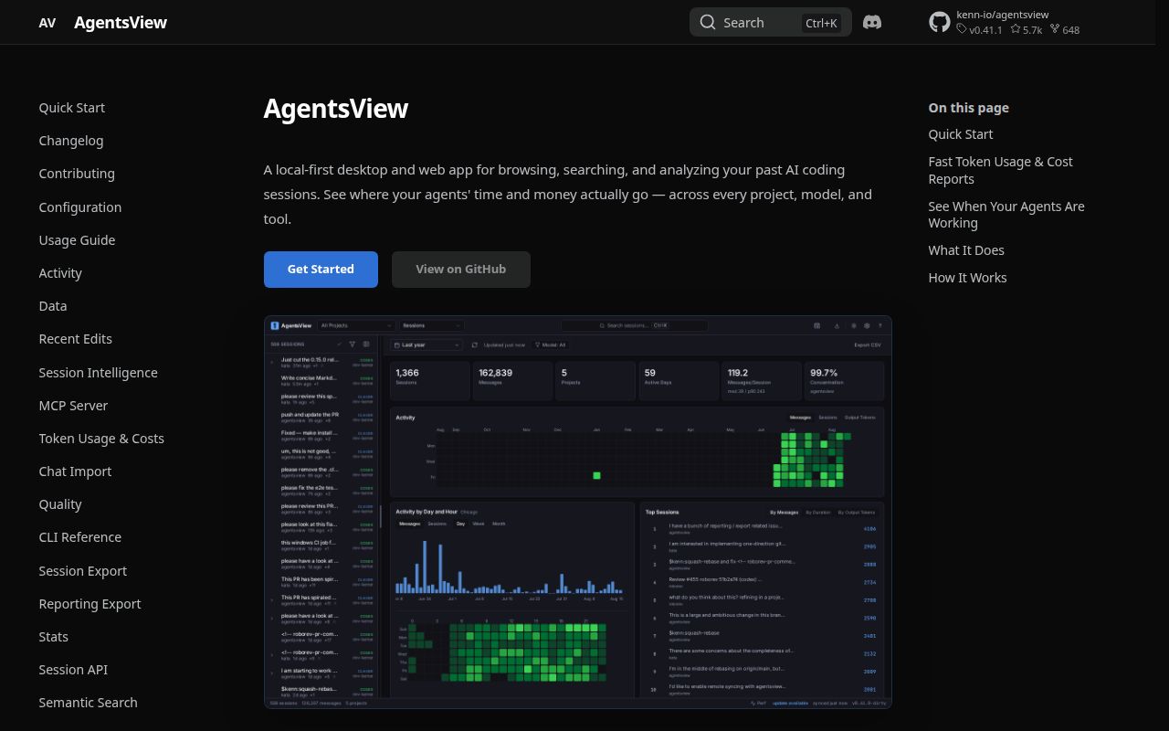 Skärmbild av AgentsView