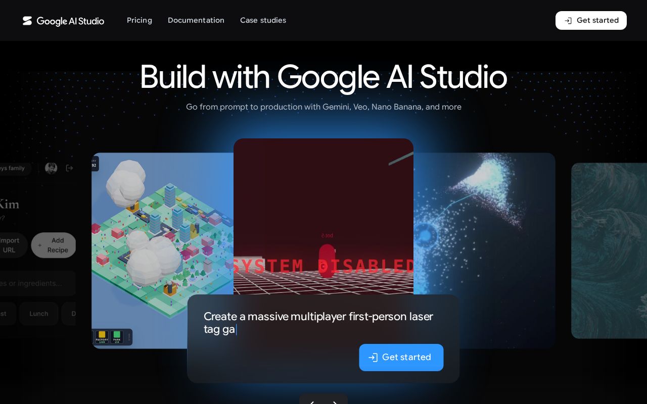 Skärmbild av Google AI Studio
