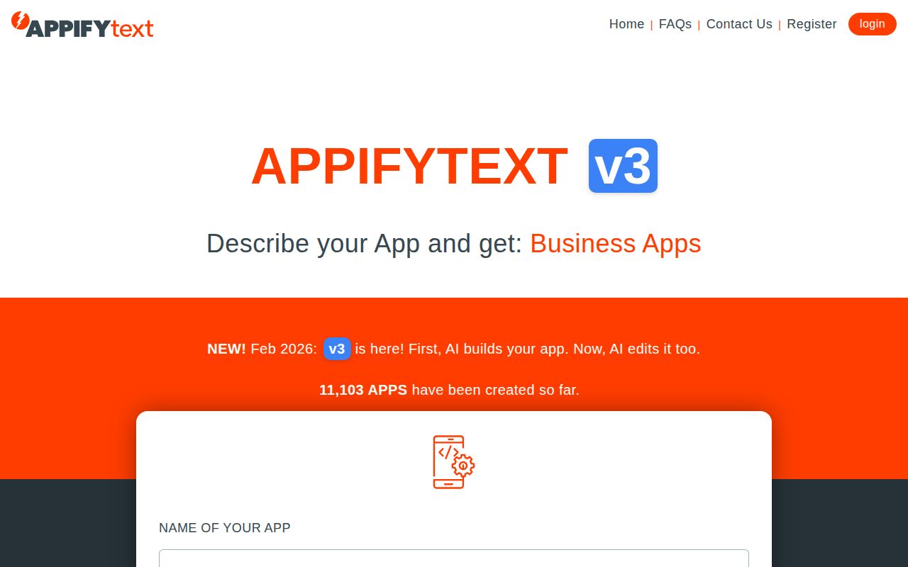 Skärmbild av AppifyText.ai