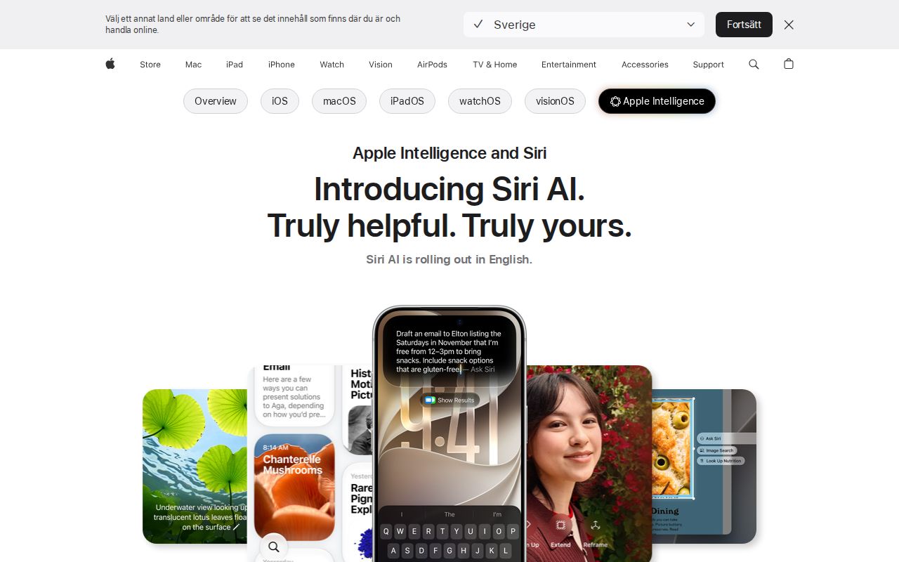 Skärmbild av Apple Intelligence