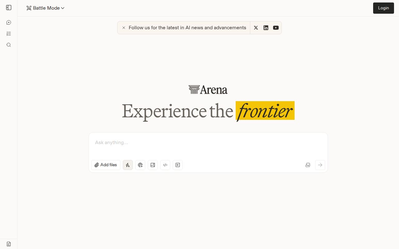 Skärmbild av Arena AI