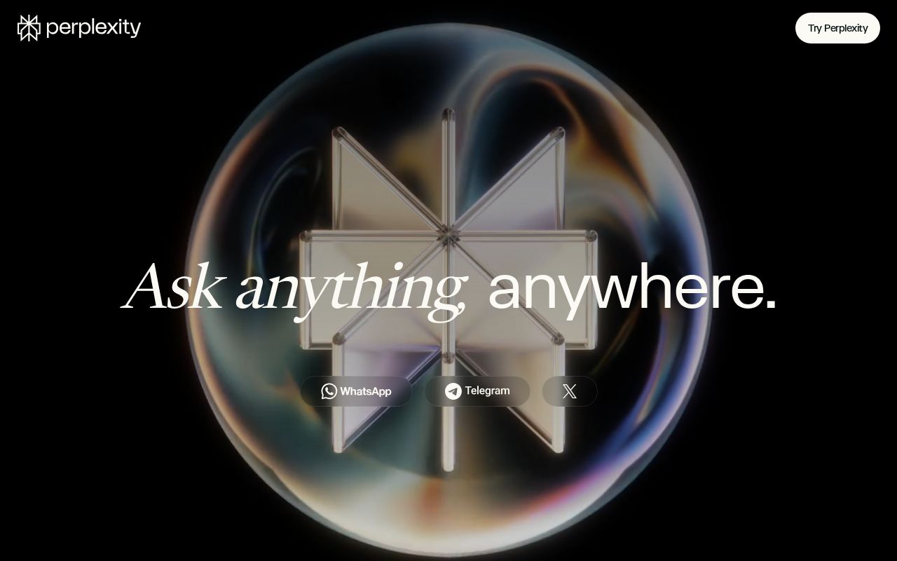 Skärmbild av Ask Perplexity