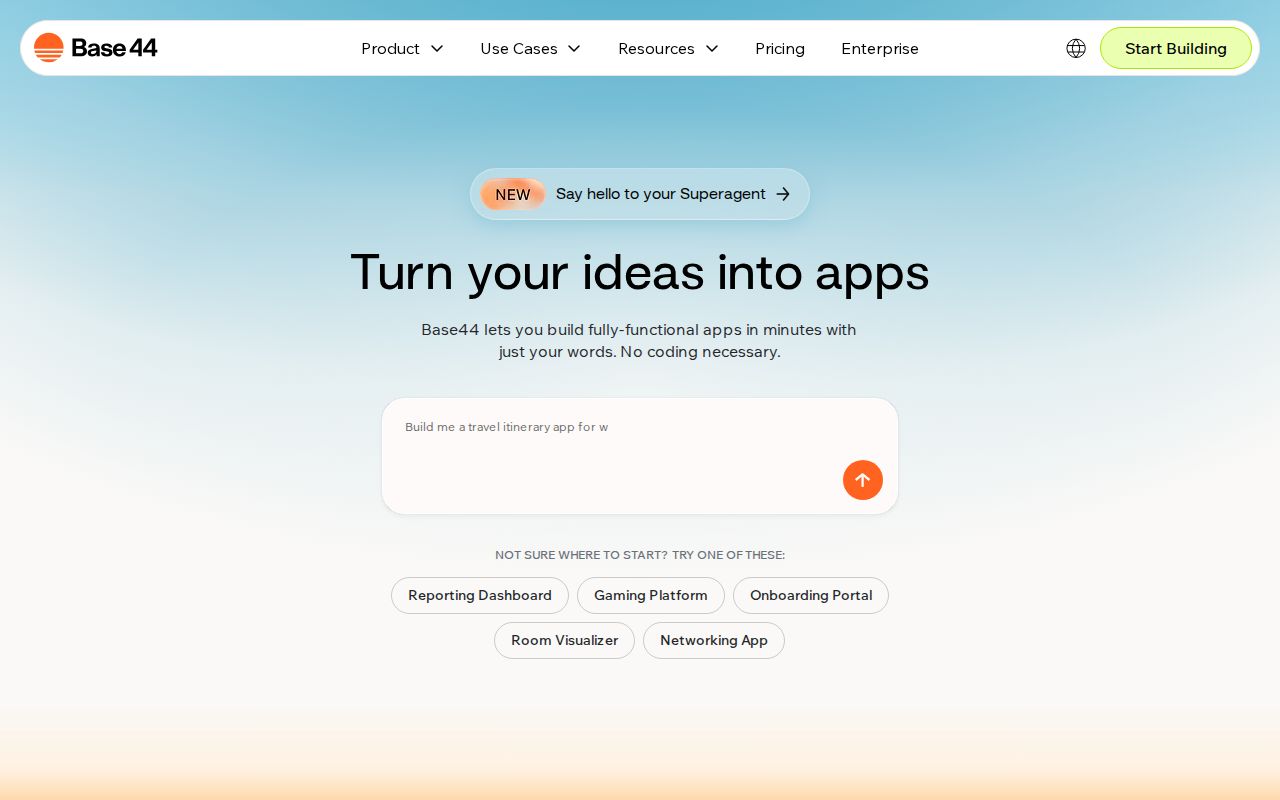 Skärmbild av Base44