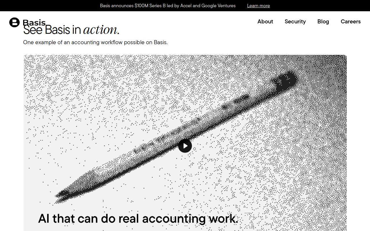 Skärmbild av Basis AI