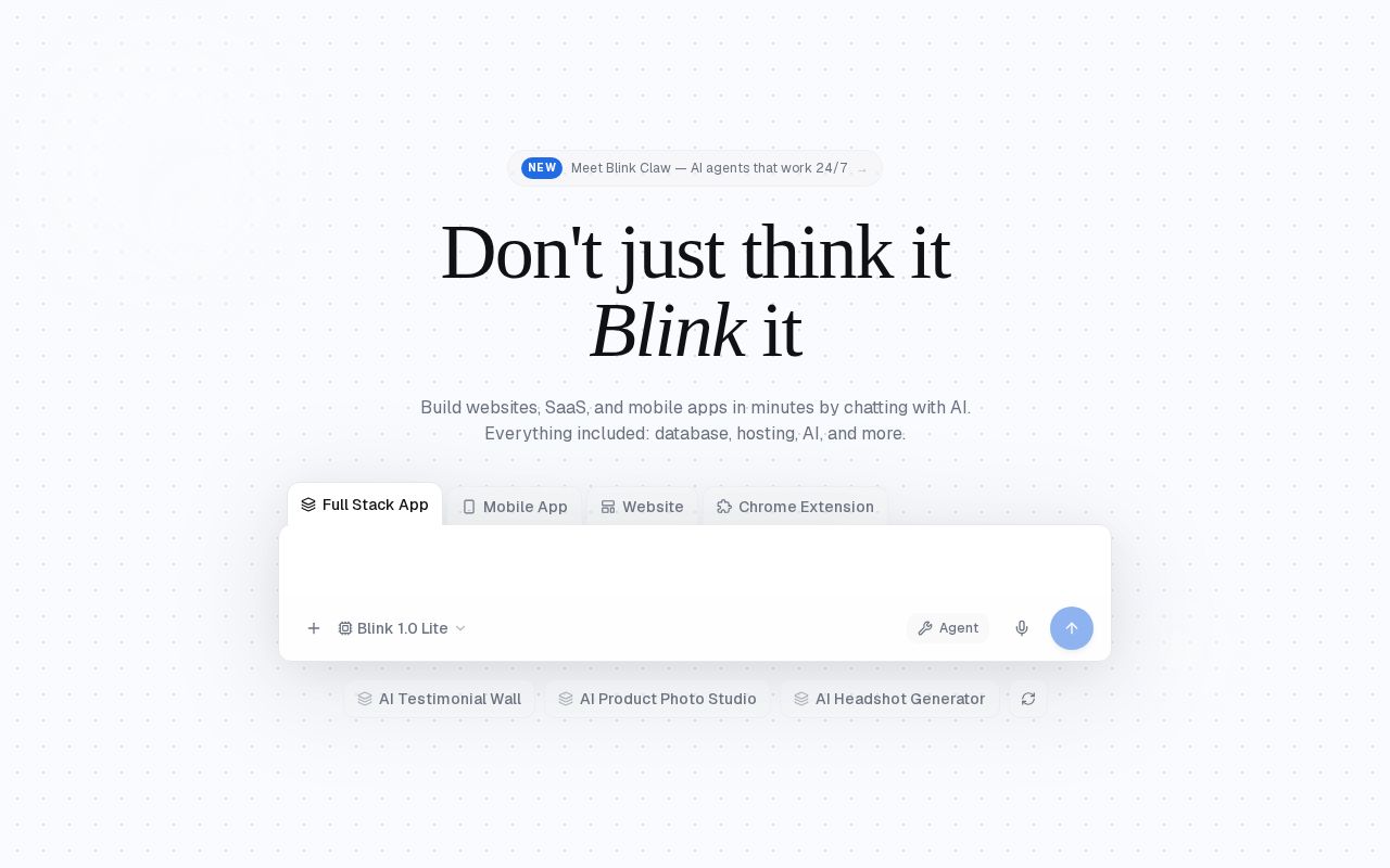 Skärmbild av Blink.new