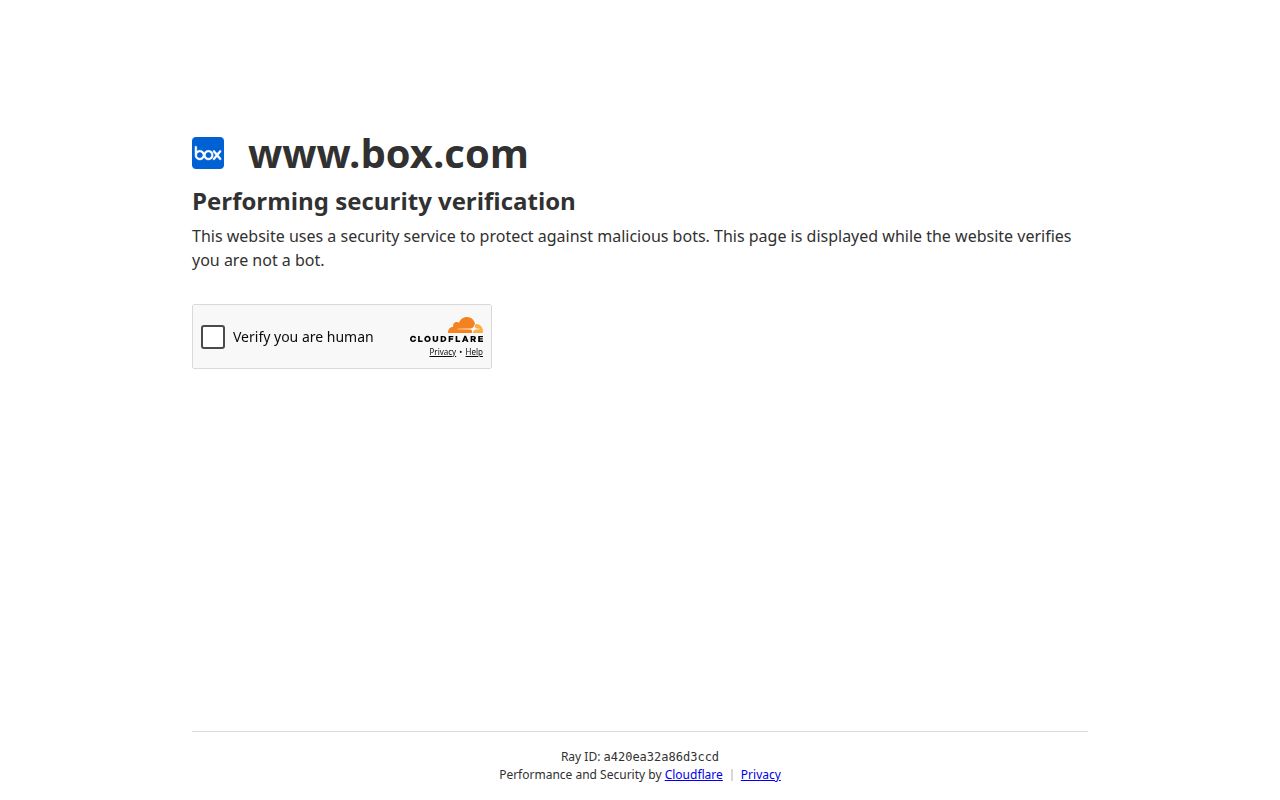 Skärmbild av Box AI