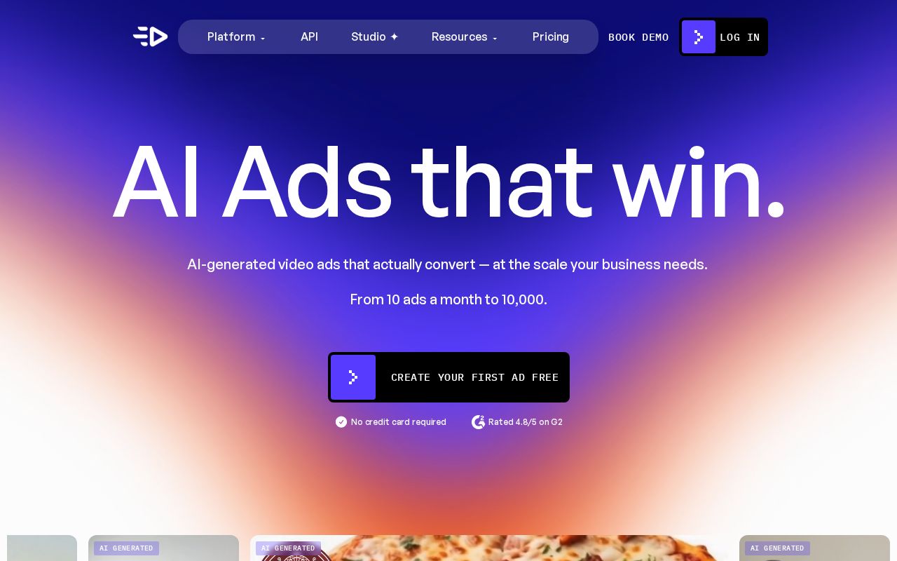 Skärmbild av Creatify