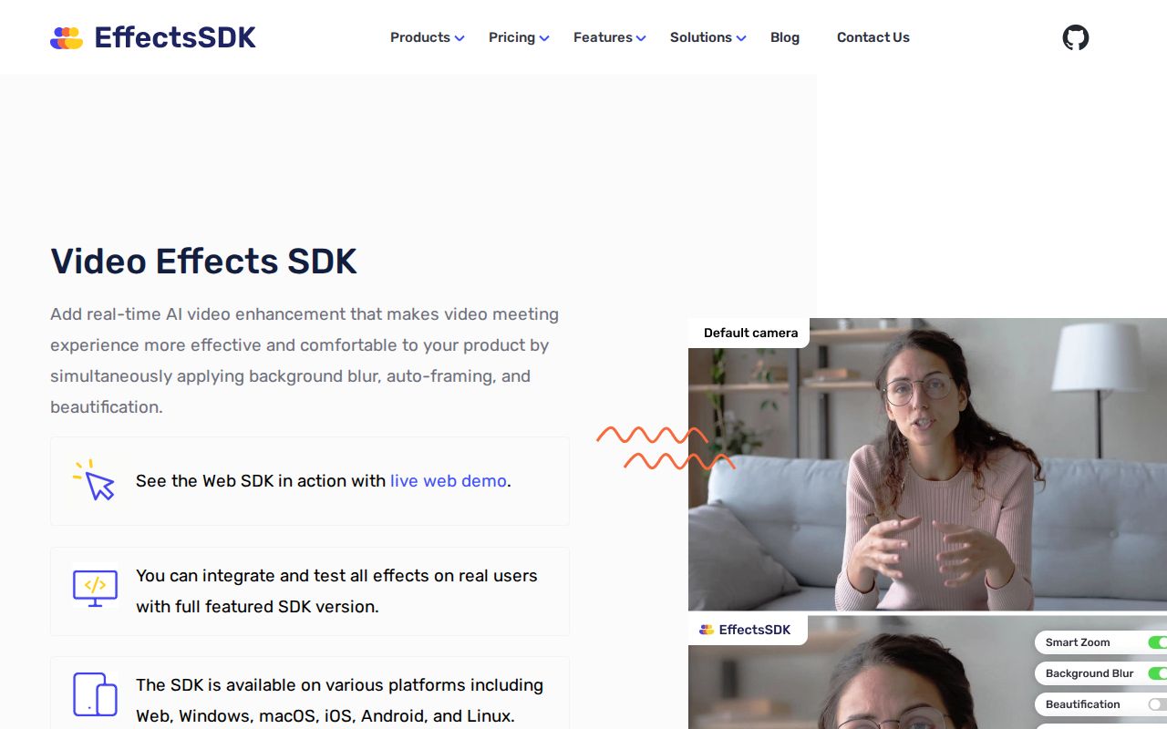 Skärmbild av Effects SDK