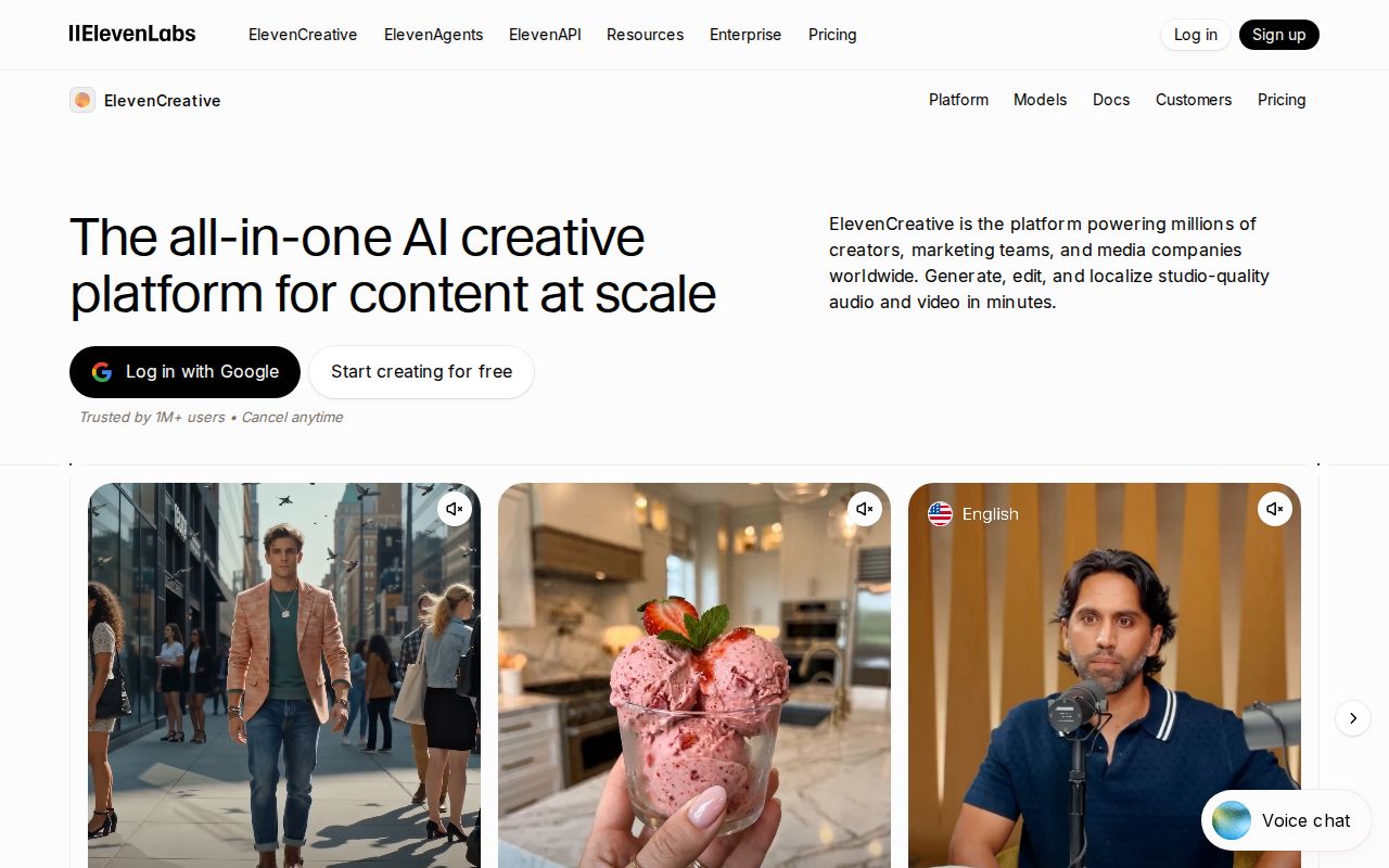 Skärmbild av ElevenCreative