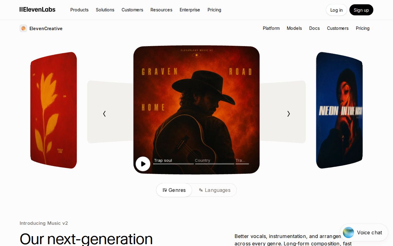 Skärmbild av ElevenMusic