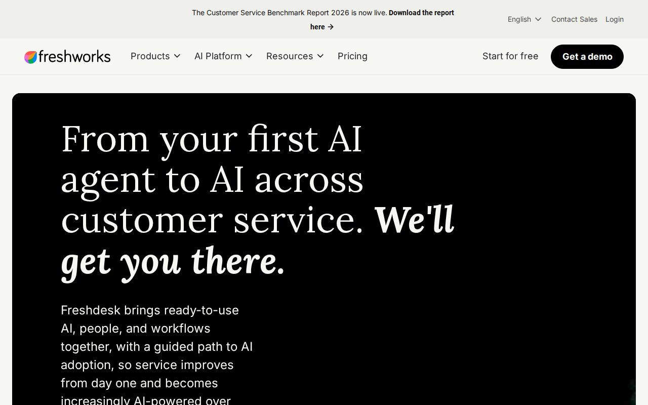Skärmbild av Freshdesk
