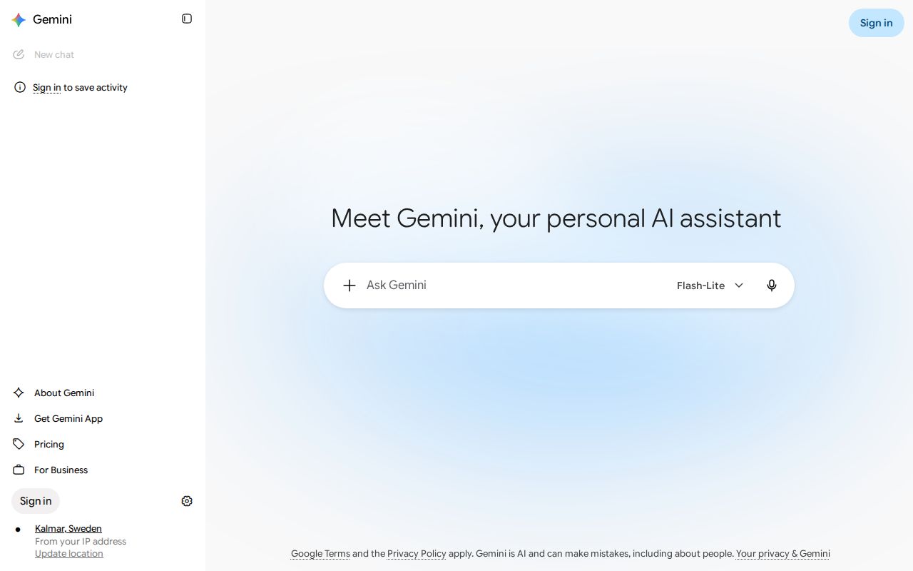 Skärmbild av Gemini 2.5 Pro