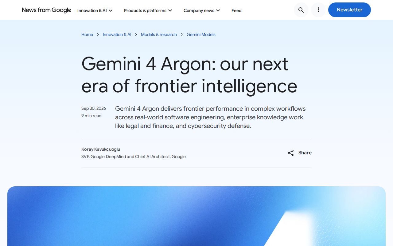 Skärmbild av Gemini 4 Argon
