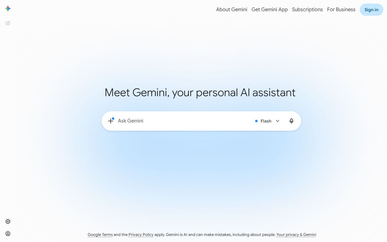 Skärmbild av Gemini Live