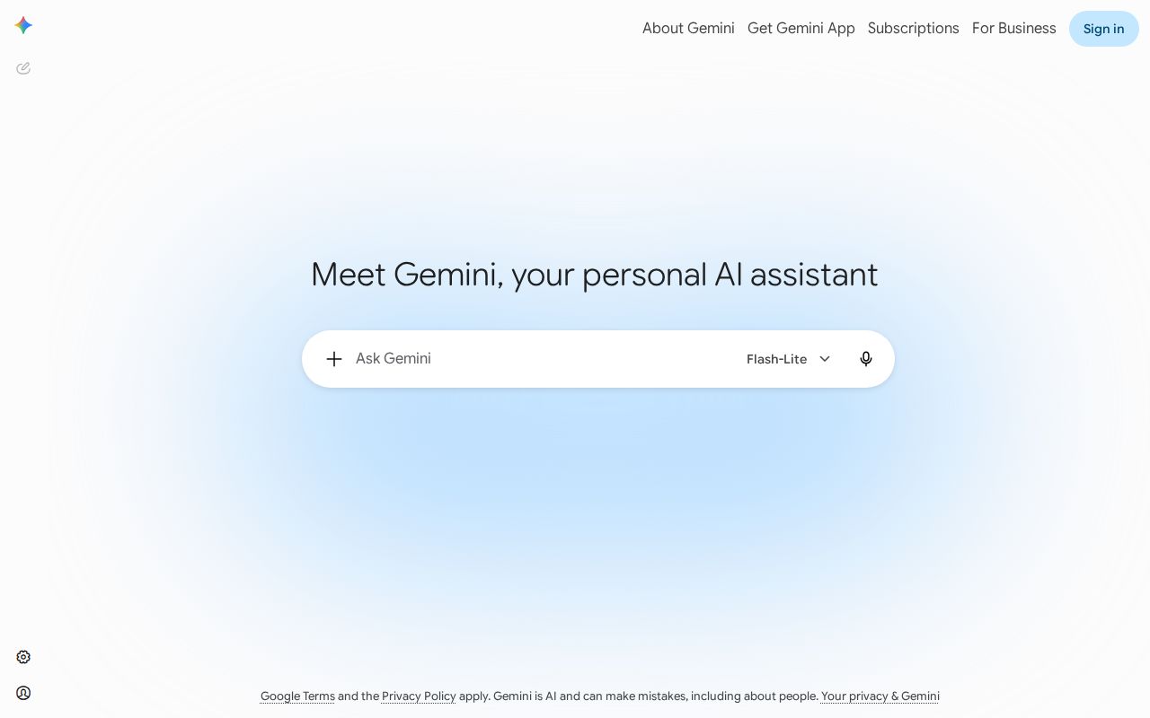 Skärmbild av Gemini Notebook