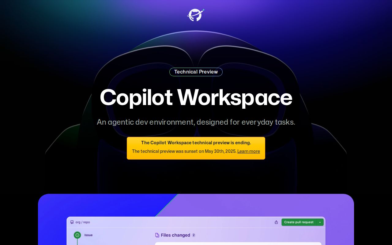 Skärmbild av GitHub Copilot Workspace