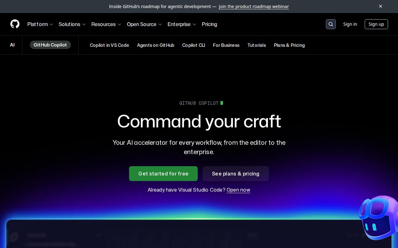 Skärmbild av GitHub Copilot