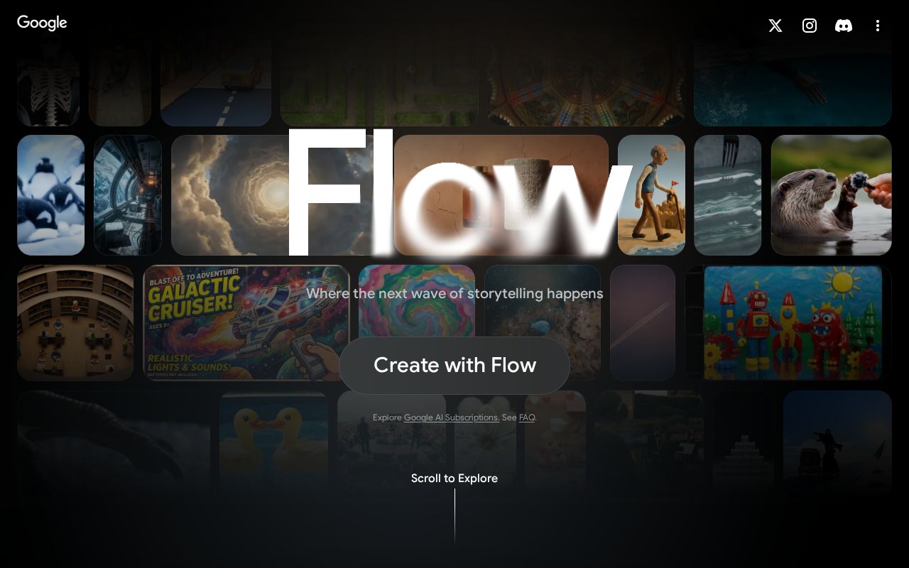 Skärmbild av Google Flow