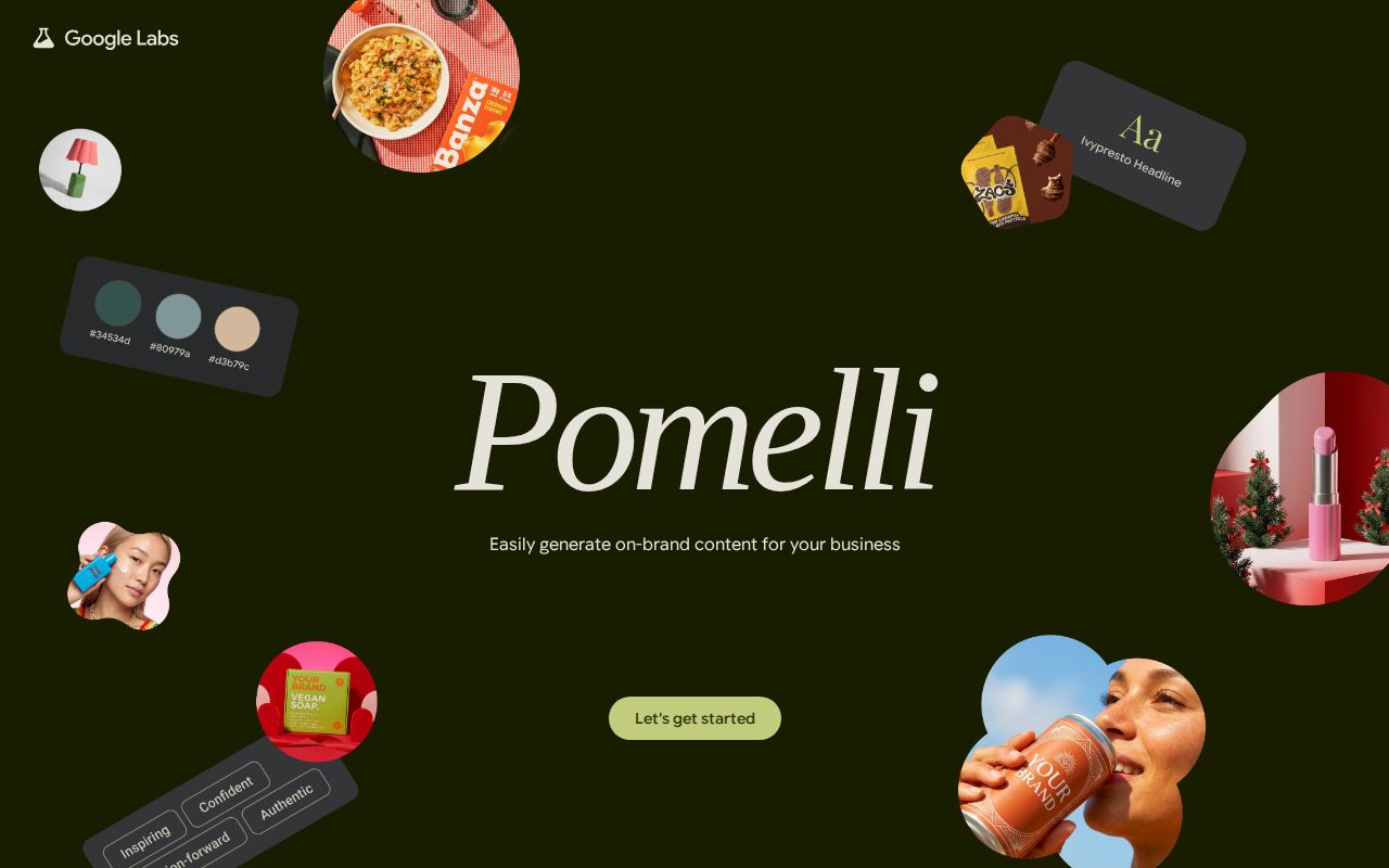 Skärmbild av Google Pomelli