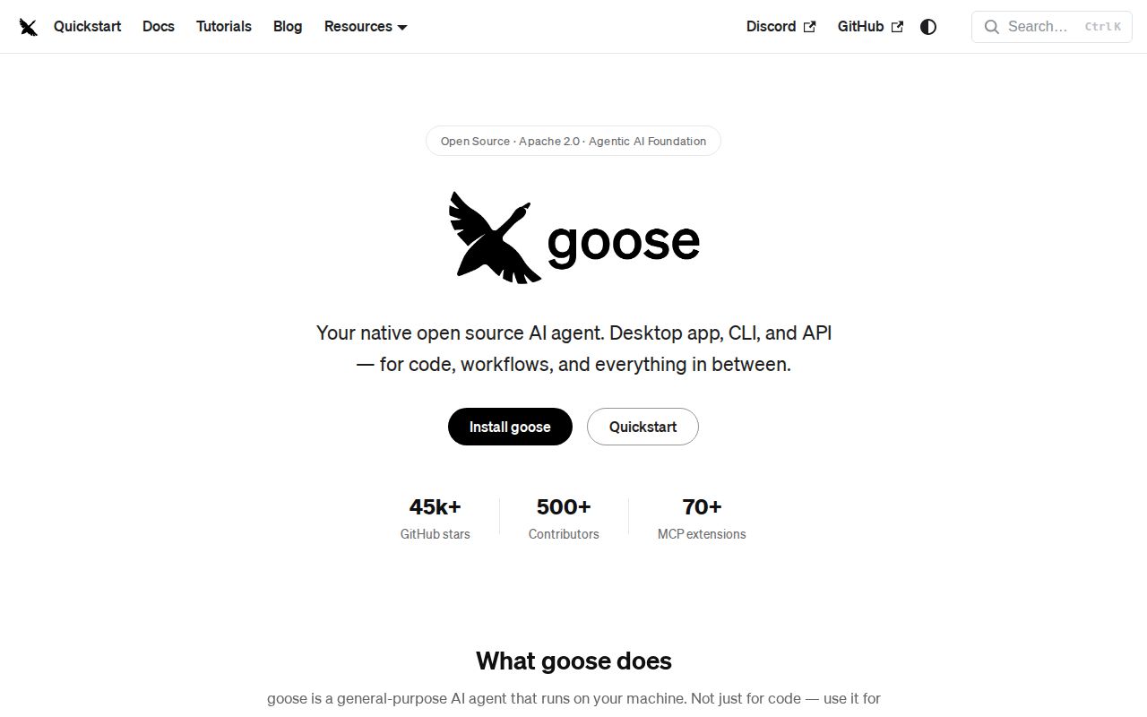 Skärmbild av Goose