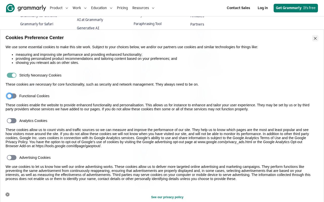 Skärmbild av Grammarly