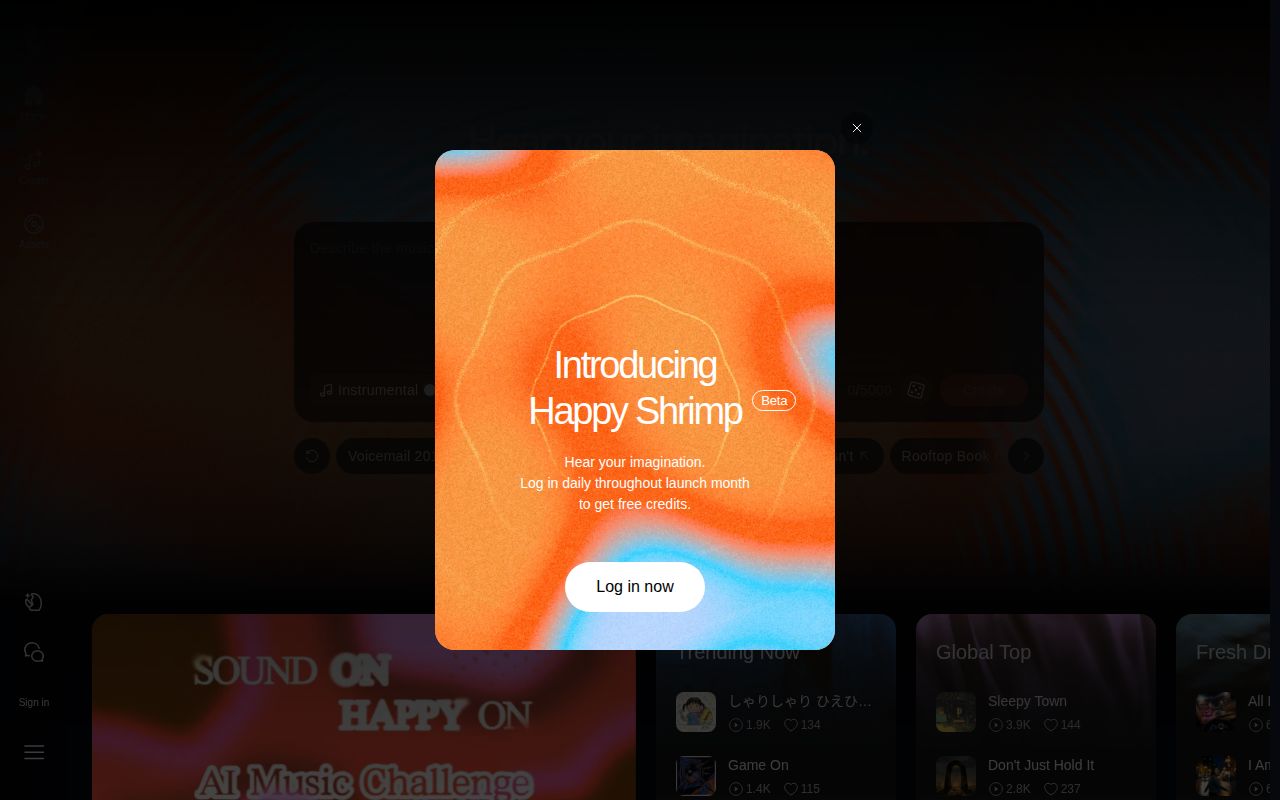 Skärmbild av Happy Shrimp