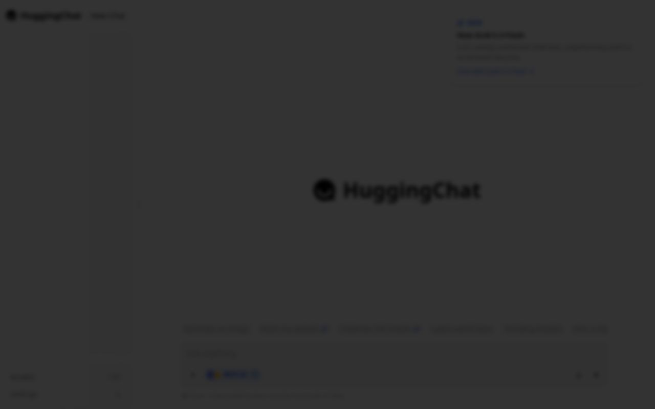 Skärmbild av HuggingChat