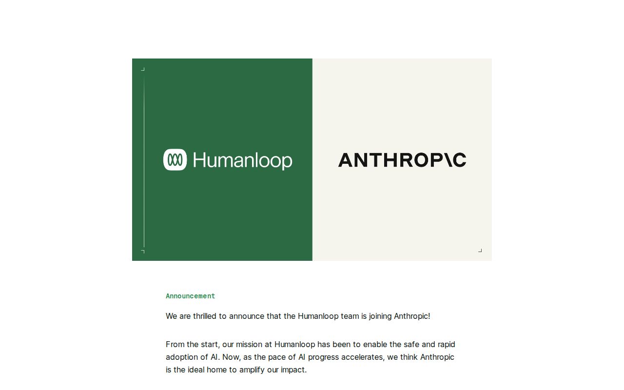 Skärmbild av Humanloop