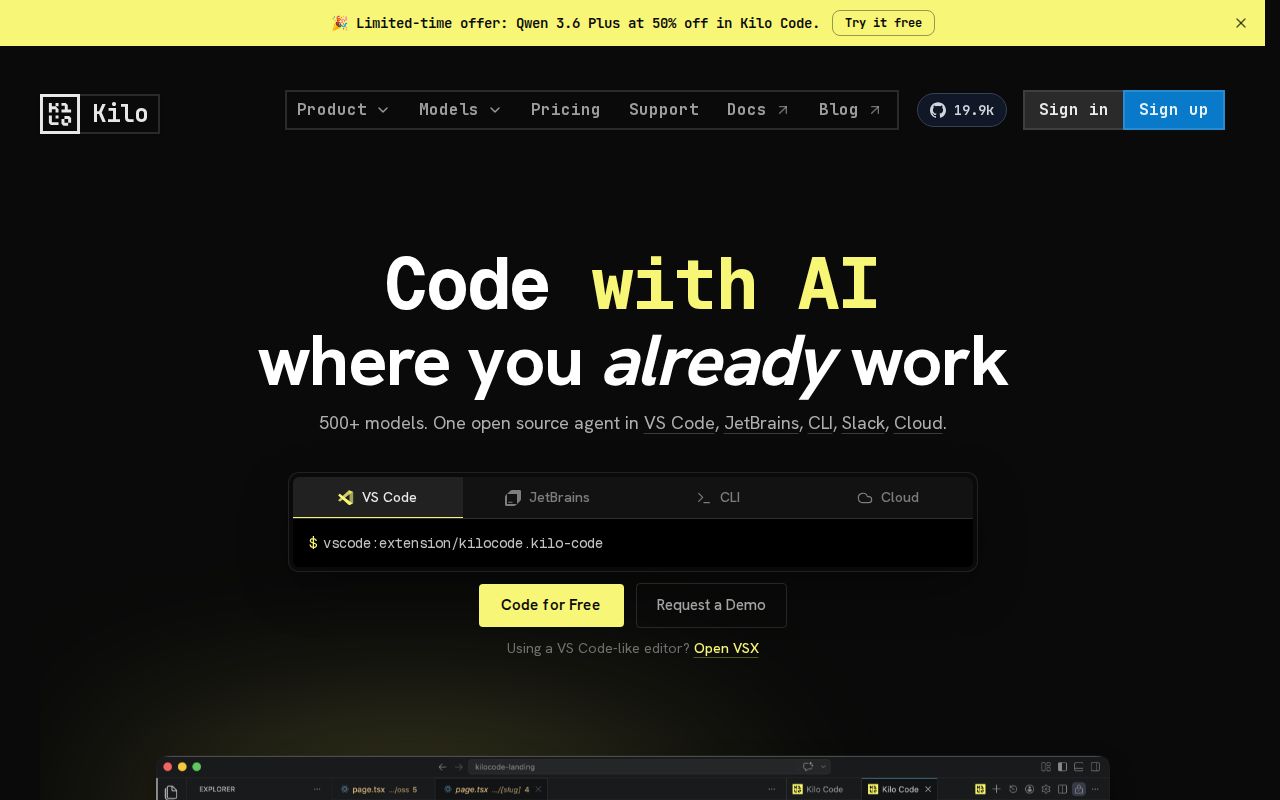 Skärmbild av Kilo Code