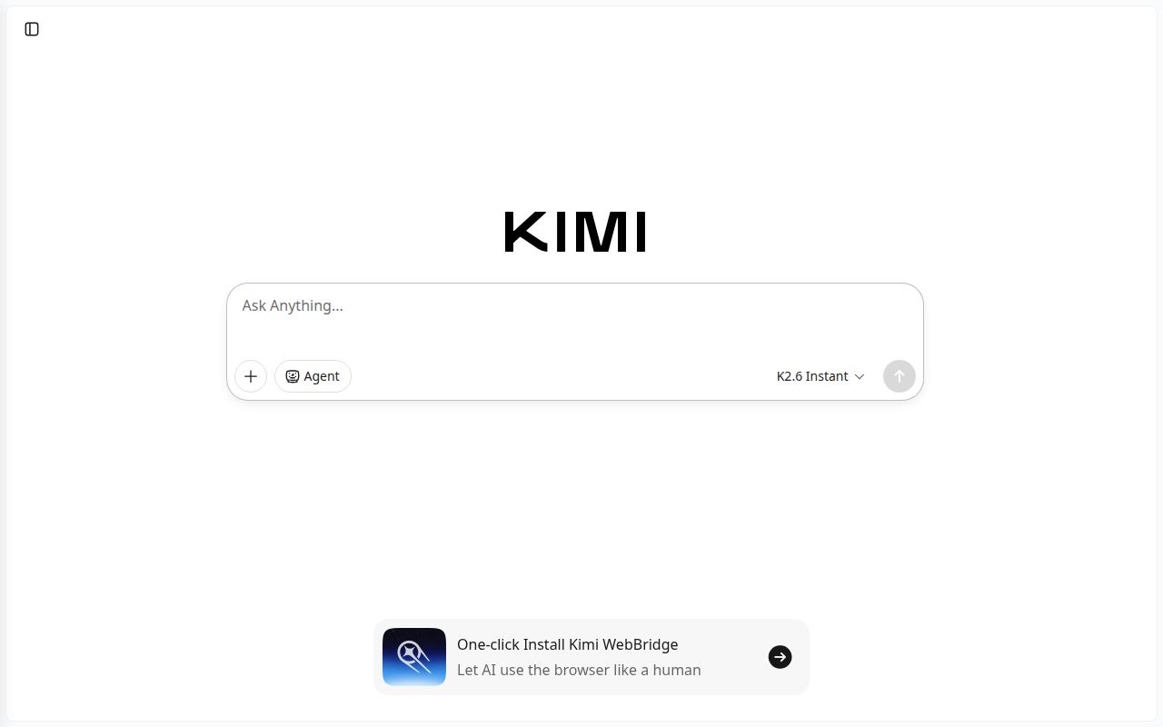 Skärmbild av Kimi K2.6