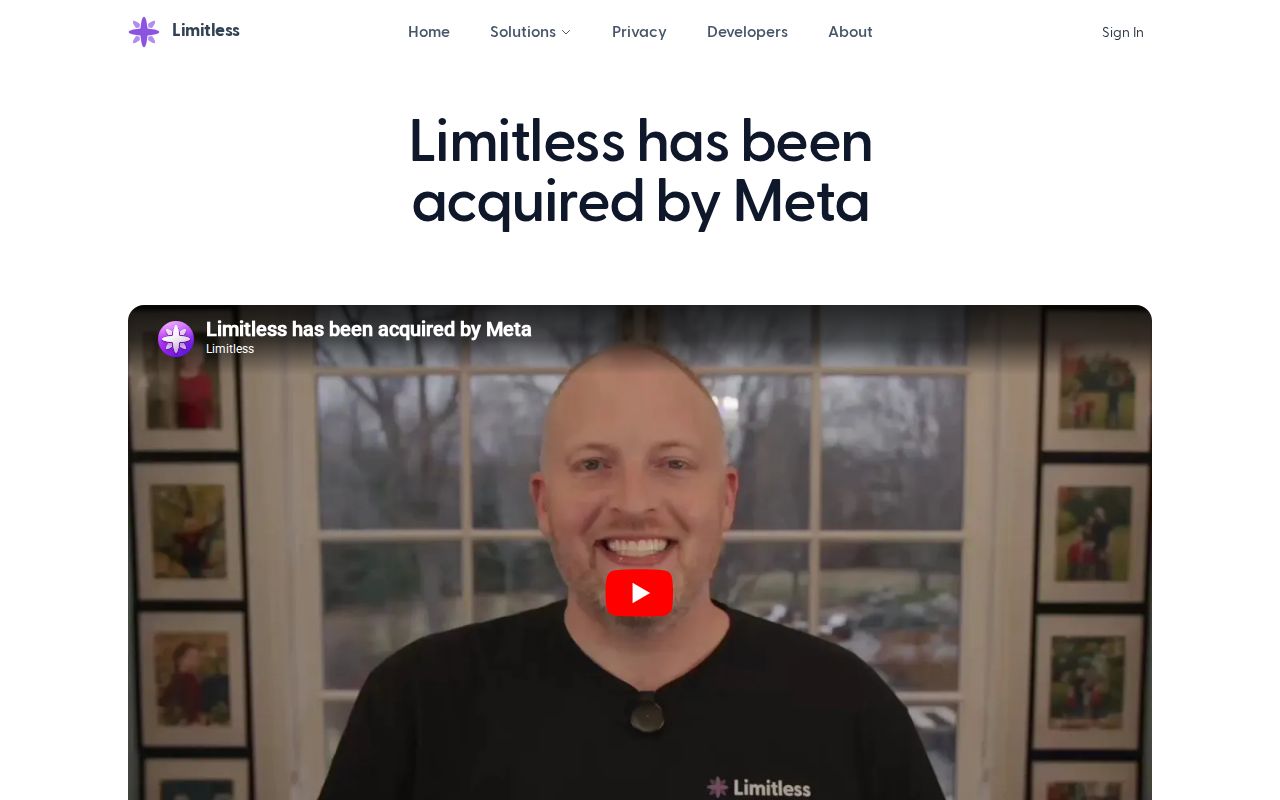Skärmbild av Limitless
