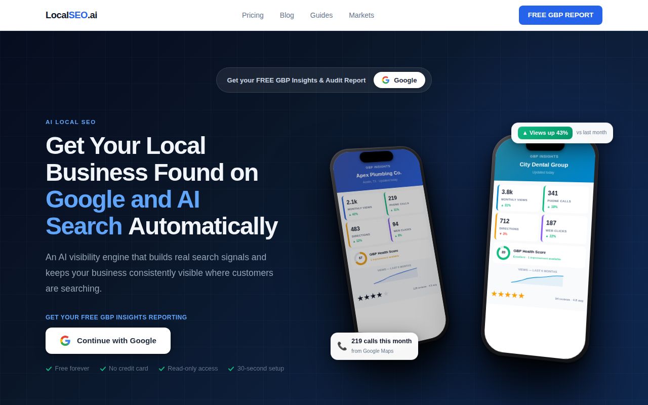 Skärmbild av LocalSEO AI