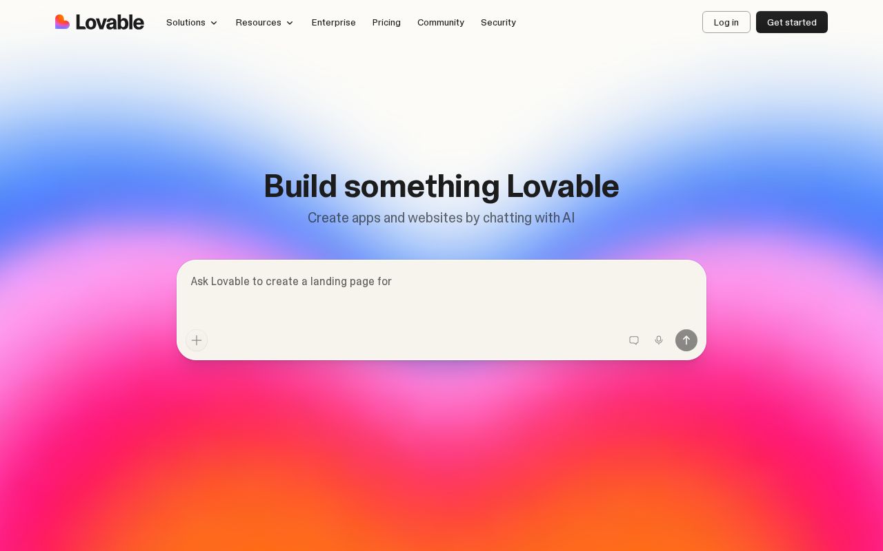 Skärmbild av Lovable