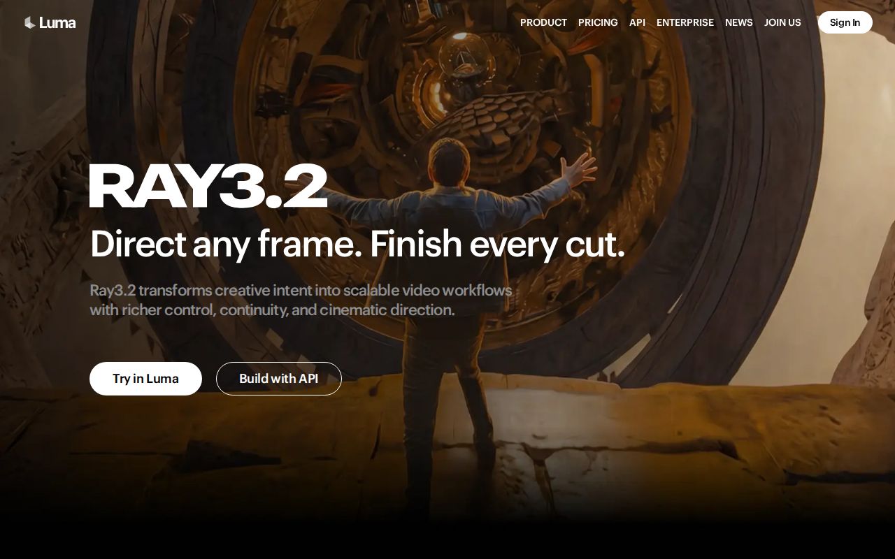 Skärmbild av Luma Ray 3.2