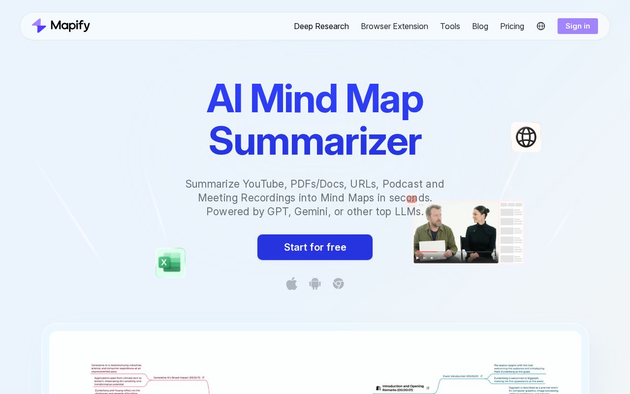 Skärmbild av Mapify