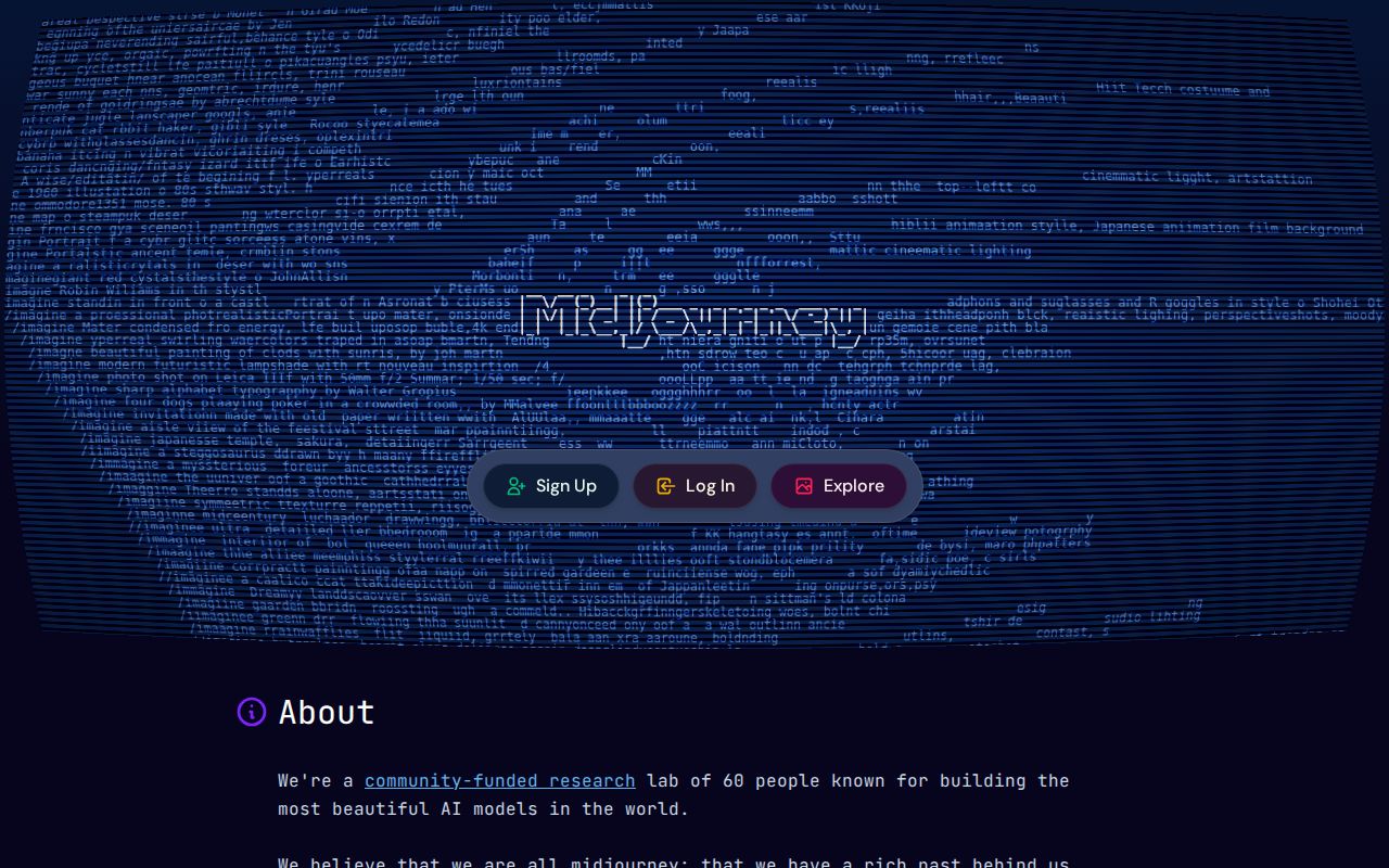 Skärmbild av Midjourney