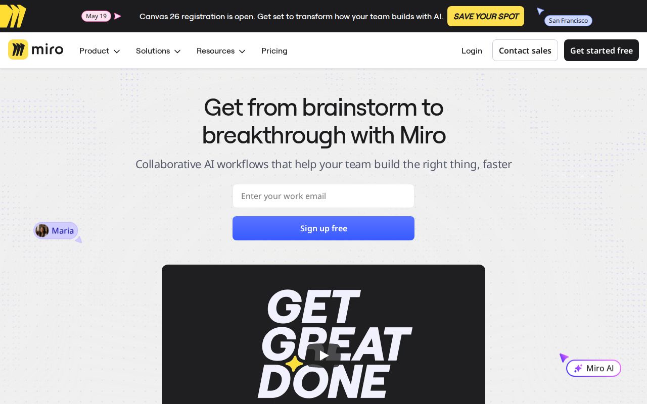 Skärmbild av Miro AI