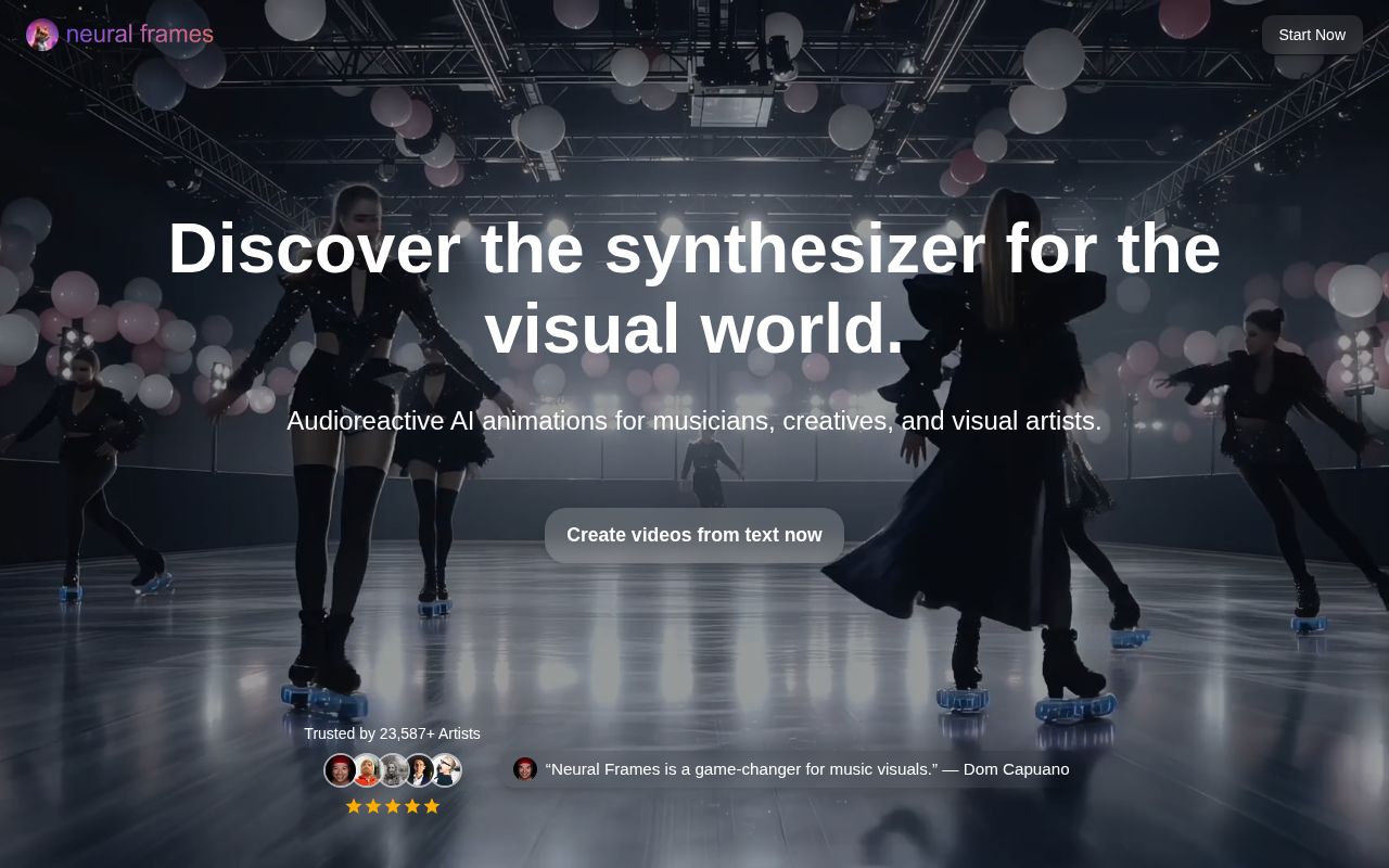Skärmbild av Neural Frames