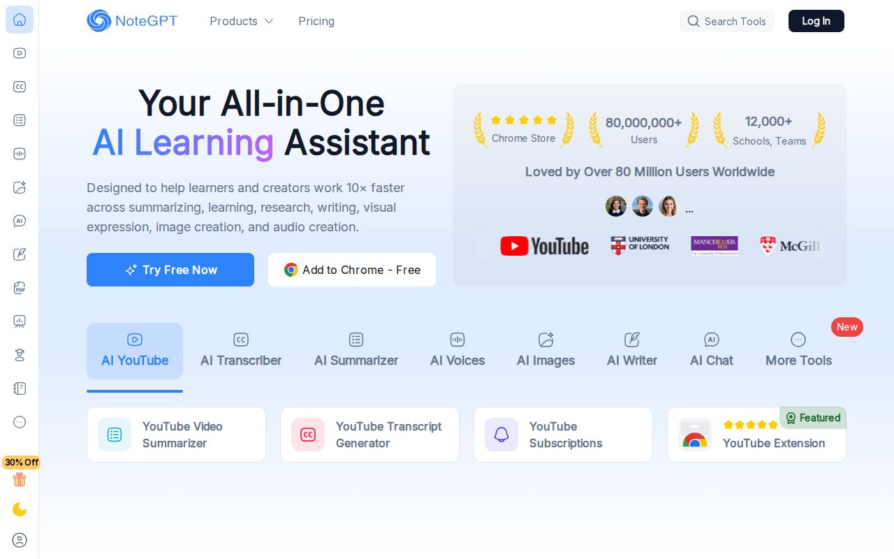 Skärmbild av NoteGPT