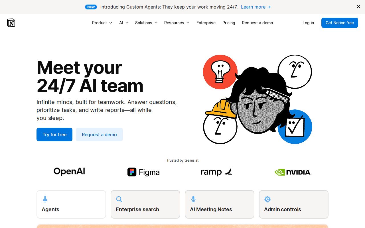 Skärmbild av Notion AI