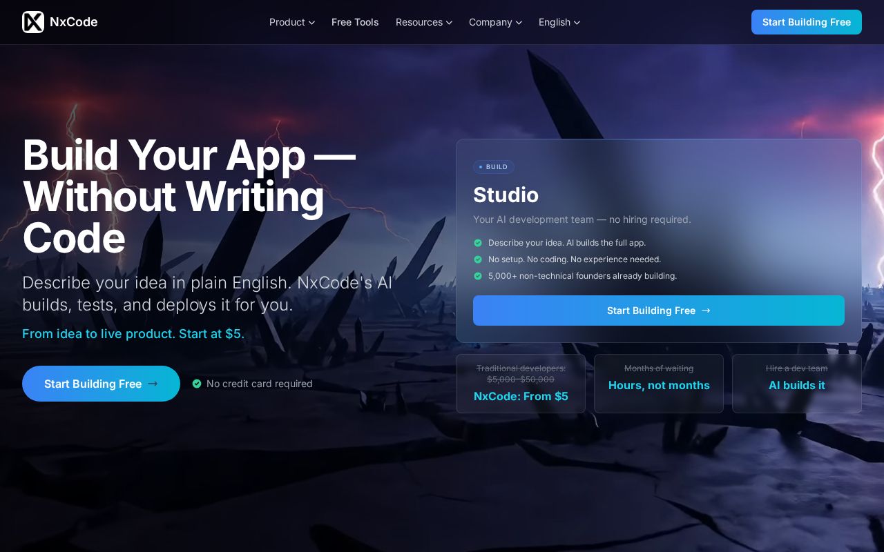 Skärmbild av NxCode