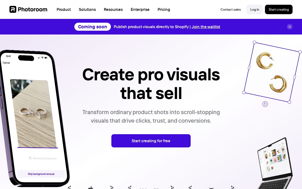 Skärmbild av Photoroom