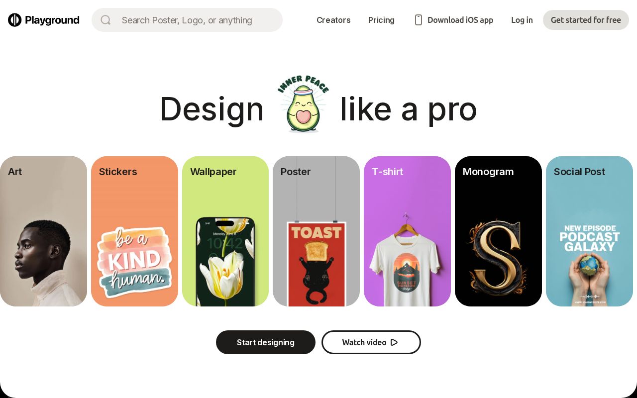 Skärmbild av Playground AI