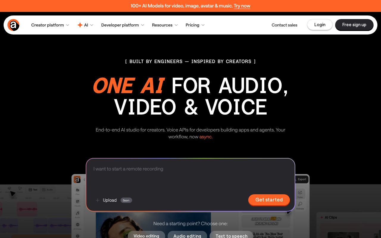 Skärmbild av Podcastle