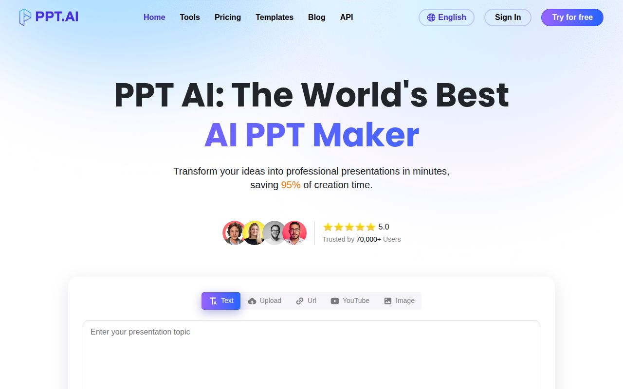 Skärmbild av PPT.AI