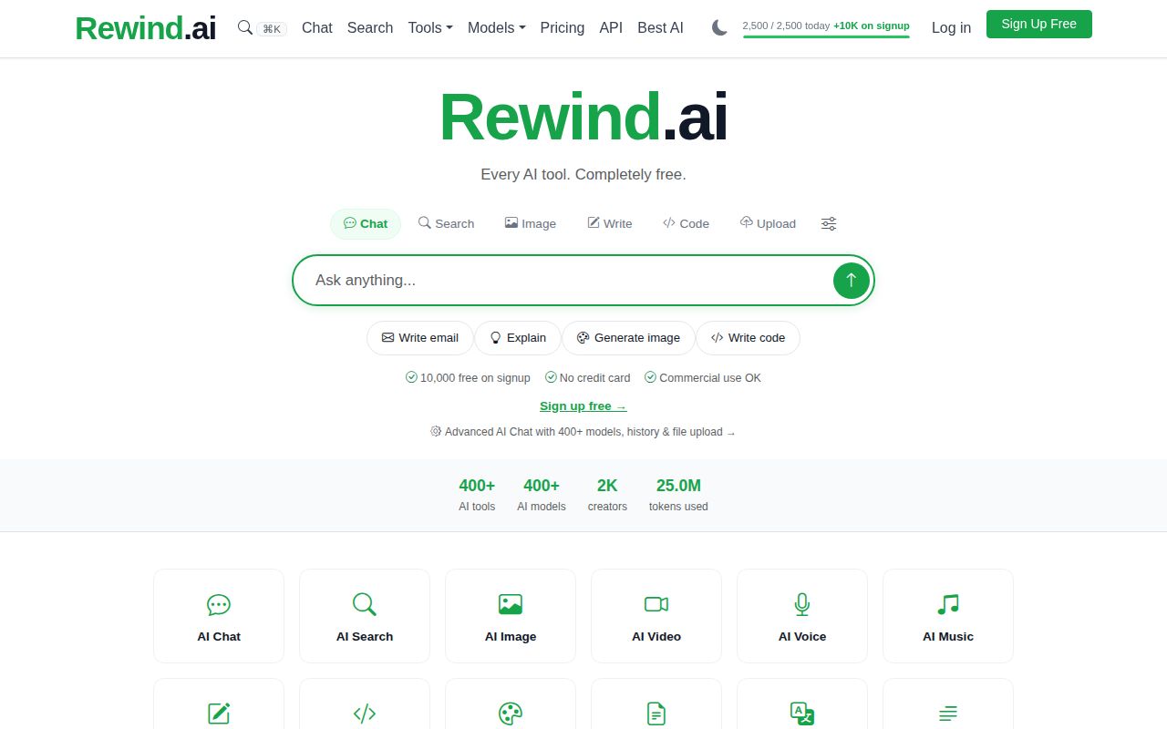 Skärmbild av Rewind