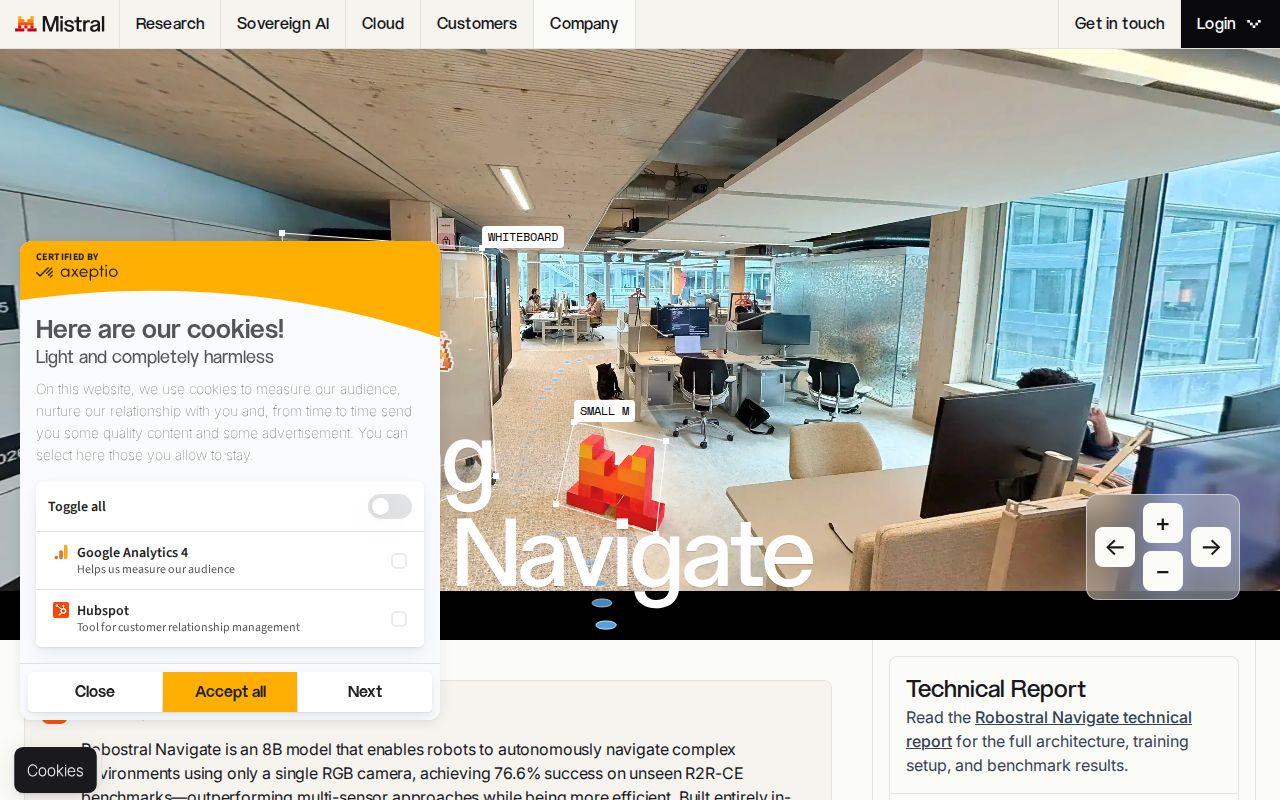 Skärmbild av Robostral Navigate