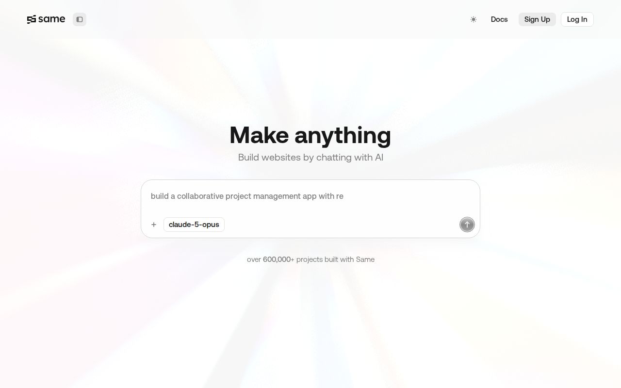 Skärmbild av Same.dev